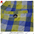 summer beach yellow white blue checked shorts